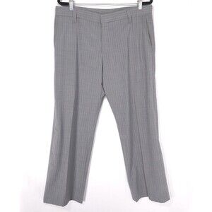 HUGO BOSS Men’s Dress Pants 36x28 R Gray VIRGIN WOOL Blend Trousers ROMANIA MADE